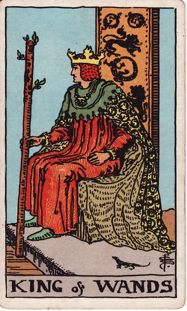 King of Wands, from the Rider-Waite-Smith tarot deck