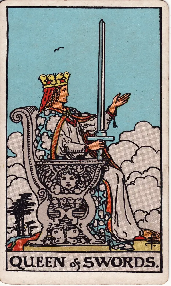 Queen of Swords, from the Rider-Waite-Smith tarot deck