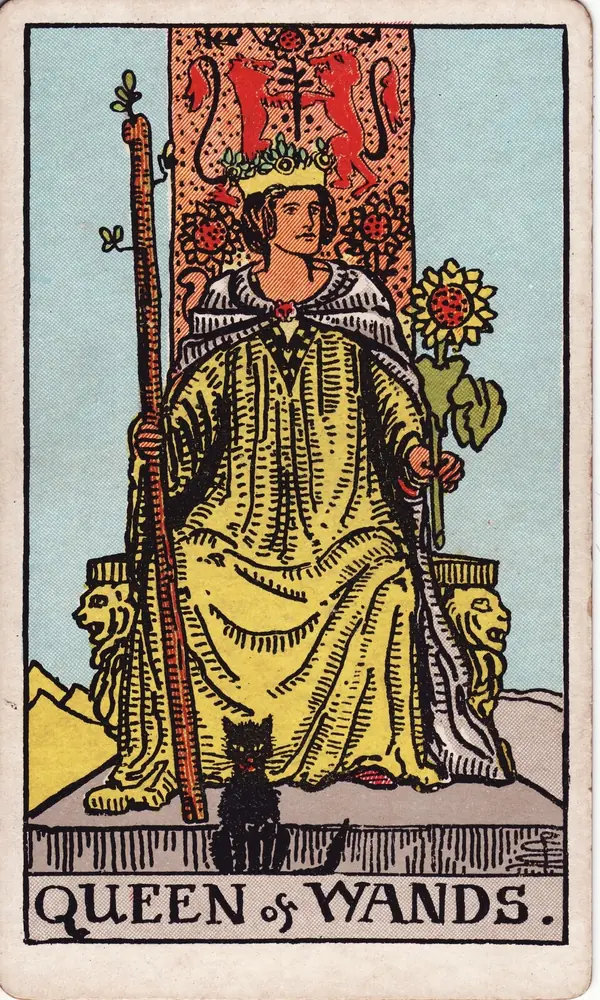 Queen of Wands, from the Rider-Waite-Smith tarot deck
