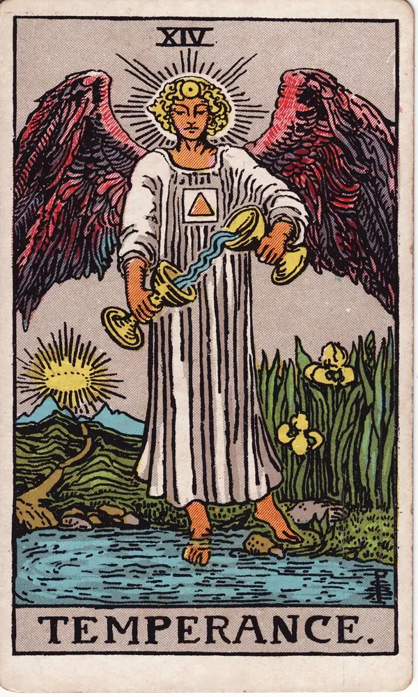 Temperance, from the Rider-Waite-Smith tarot deck