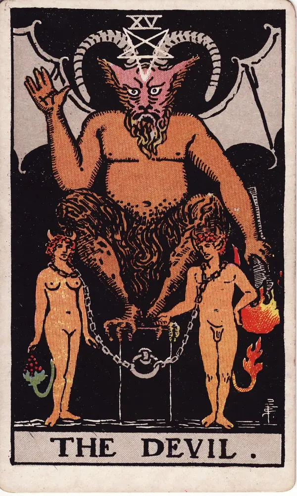 The Devil, from the Rider-Waite-Smith tarot deck